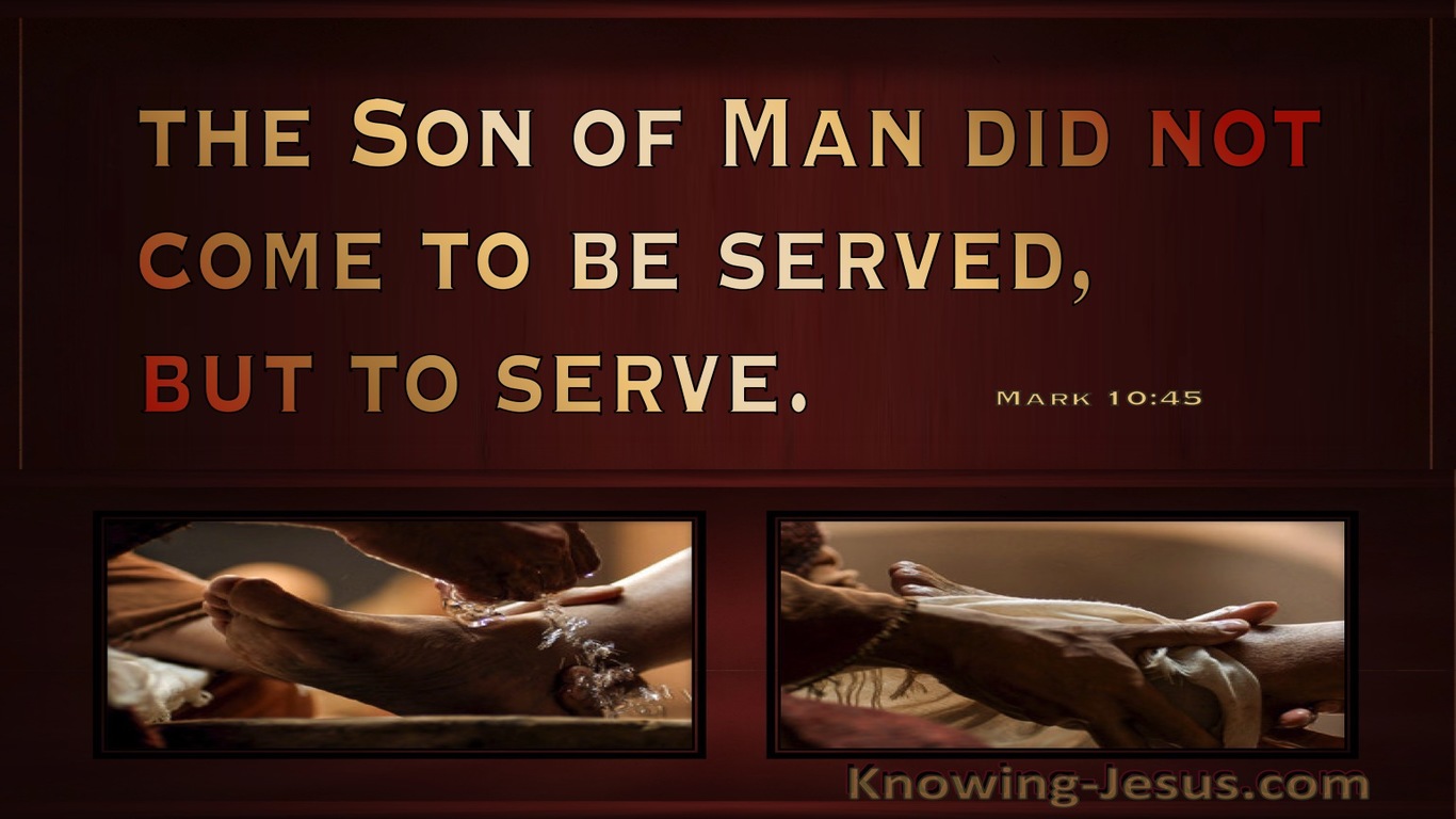 Mark 10:45 Jesus Our Worthy Example (devotional)01:29 (brown)